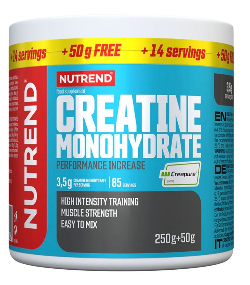 Creatine Monohydrate (250g + 50g FREE) – Creapure® Pure Creatine for Strength, Power & High-Intensity Training | 85 Servings | Easy to Mix